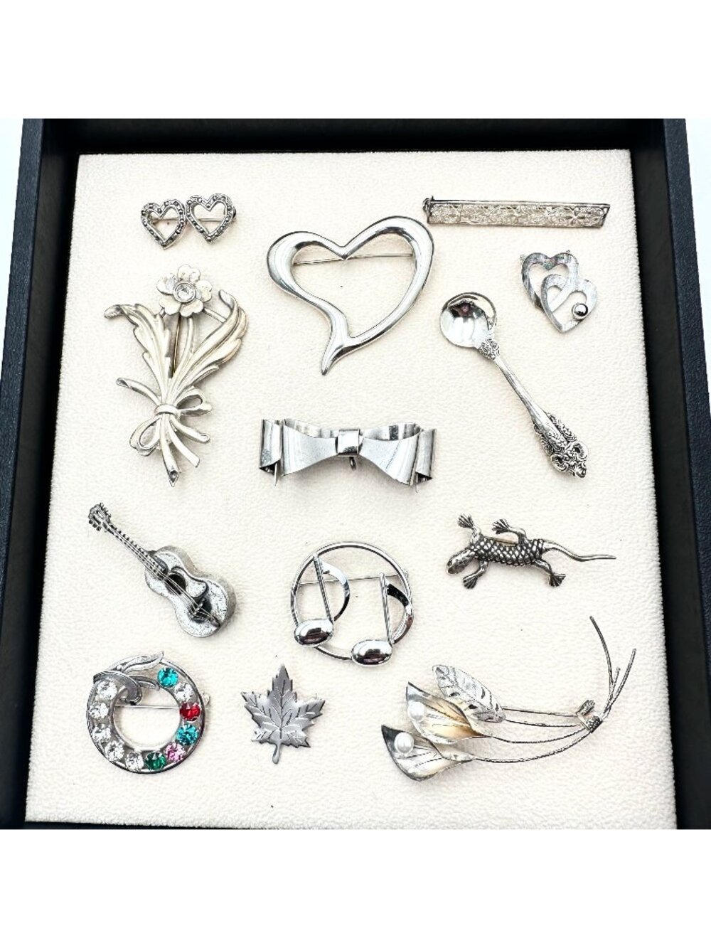 Sterling Silver Pins Brooches Lot 63 Grams Wear Scrap or Resell All XRF Tested
